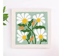 Embroidery Punch Needle kit Frame, Embroidery Starter Kits for Beginner Kids,Punch Needle Fabric with Pattern,Threader, Yarns,Pinch Needle, Embroidery Hoops & Rug Punch(Green)