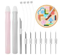 Embroidery Punch Needle Tool Set, Adjustable Punch Needle Tool, 1.2/1.5/2/2.5/3.5/5mm for DIY Craft Stitching Applique Embellishment