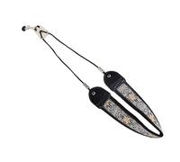 Embroidery Saxophone Neck Strap, Adjustable Sax Strap Tenor Sax Leather Padded for Alto Tenor Sax Adjustable Instrument Accessories with Metal Hook (TS-08 Sunflower)