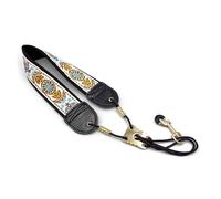 Embroidery Saxophone Neck Strap - (Comfort, Breathable, Metal Swivel Snap Hook) Sax Neck Strap for Alto Tenor (Five leaves flowers)