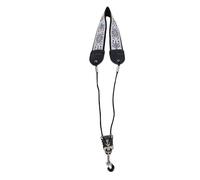 Embroidery Saxophone Neck Strap for Alto Tenor Sax Adjustable Instrument Accessories with Metal Hook (TS-05 five Leaf Grass)