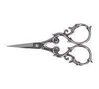 Embroidery Scissors, 2Pcs Stainless Steel Gourd Shape Sewing Scissors Small Vintage Sharp Detail Shears for Craft Artwork Needlework Yarn (Silver Gray)