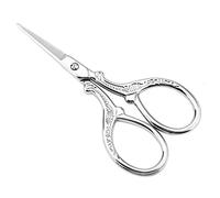Embroidery Scissors Cross-stitch Antique Sewing Scissors Stainless steel Household Needlework Scissors Sewing Shears for DIY Craft Needle Work Art Work (Silver)