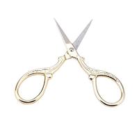 Embroidery Scissors Cross Stitch Scissors Vintage Style Sewing Shears Stainless Steel Household Scissors for DIY Handcraft Needlework Art Work Everyday Use(Gold)