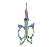 Embroidery Scissors, Small Scissors Leaf Design Vintage Scissors Stainless Steel Household Needlework Scissors for Needlework Crewel DIY Handicraft (Multicolor)