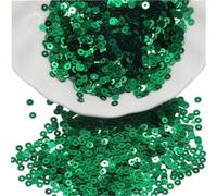 Embroidery Sequins 1pack Clothes Jewelry Sequins, 3mm 4mm 5mm 6mm Flat Round Loose Sequin, Blue Red Black Iridescent Spangles Beads(Green,4mm)