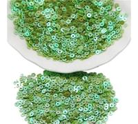 Embroidery Sequins 1pack Clothes Jewelry Sequins, 3mm 4mm 5mm 6mm Flat Round Loose Sequin, Blue Red Black Iridescent Spangles Beads(PaleGreen,3mm)