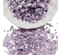 Embroidery Sequins 1pack Clothes Jewelry Sequins, 3mm 4mm 5mm 6mm Flat Round Loose Sequin, Blue Red Black Iridescent Spangles Beads(Light Purple,4mm)