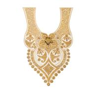 Embroidery Sequins Beads Applique Sewing On Beaded Collar Patches Wedding Dress Applique for Evening Gown Bridal Dress Sew Or Iron On
