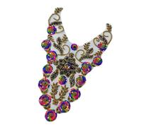 Embroidery Sequins Beads Applique Sewing On Beaded Collar Patches Wedding Dress Applique for Evening Gown Bridals Dress Sew Or Iron On Lace
