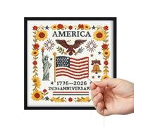 Embroidery Set for Beginners Adults - Commemorative Art Craft Set - Hand Embroidery Kit | for Home Wall Decoration, Travel Project, Party, Senior Activity and Groups