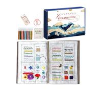 Embroidery Sewing Book- Sewing Books, Embroidery Guide | Handmade Fabric Stitches Handbook | Complete Linen Kit for Teens Adults Craft Lovers Tutorial Beginner Guide Craft