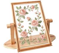 Embroidery Stand for Hoop 360° - Rotatable Wood Needlework Tool Desk Holder