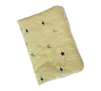 Embroidery Star Pattern Travel Passports Holder with Multiple Card Slots and Practical Polyester Fabric for Daily Use Fashion, Yellow, Mass Beauty