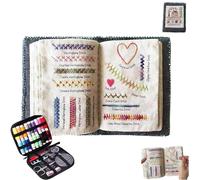 Embroidery Stitch Book Kit, Calm Stitch Books, for DIY and Sew Enthusiast, Comes with a Complete Toolkit and Instructional Tutorial