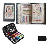 Embroidery Stitch Book Kit，DIY Embroidery Book，High-Density Stitch Embroidery Books for Beginners and Craft Lovers(B)