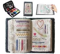 Embroidery Stitch Books, Sewing Books for Beginners, Reusable Practice Kit, Portable Travel Mini Sewing Kit, Embroidery Samplers Book for Beginner Adults (3)