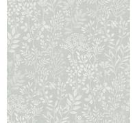 Embroidery Stitched Foliage Trail Wallpaper Grandeco Blue 1 Pack