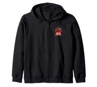 Embroidery Style, Merry christmas new york skyline in globe Zip Hoodie