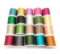 Embroidery Thread 20 Piece Metallic Glitter Polyester Embroidery Thread Sewing Set - All Purpose Assorted Colours Crochet