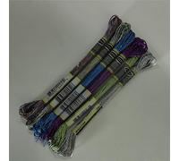 embroidery thread 6 Piece Set Light Effect High Sheen Metallic Embroidery Floss Cross Stitch Thread 8 Meters Long 6 Strands. For knitting, sewing(Cobalt Daring 6PCS)