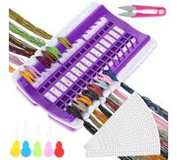 Embroidery Thread Organiser, 30 Positions Floss Organizer for Embroidery Floss Storage, Cross Stitch Thread Holder DIY Crafts Sewing Embroidery Thread Storage Tool (A)