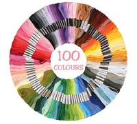 Embroidery Threads 100 Skeins Cross Stitch Thread 8M 6 Strand Cotton Embroidery Floss for Beginners Adults DIY Crafts Friendship Bracelets Knitting Sewing Project