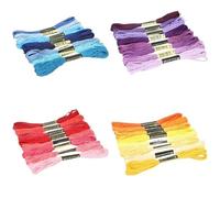Embroidery Threads 12/24/36/50 Cross Stitch Cotton Embroidery Thread Floss Sewing Skeins Craft Not Repeat Cross Stitch Embroidery Thread (Color : 32 Color no Repeat)