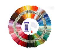 Embroidery Threads 150 Skeins Pack, Embroidery Floss Cross Stitch Threads Crafts Floss with Embroidery Tool Kits Floss Bobbins, Random Color