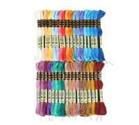 Embroidery Threads 20/24/36PCS Set Rainbow Embroidery Floss Thread for Cross Stitch String Art Friendship Bracelets 8 Meters 6 Strands Thread(Muliticolor A(36pcs))