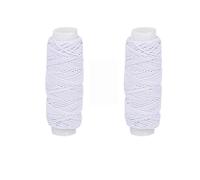 Embroidery Threads 2pcs/3pcs Set Colorful Elastic Threads for Sewing Machines 30meter/Roll Embroidery Hand Thread Craft for Home Embroidery Machines(2pcs-White)