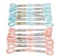 Embroidery Threads 3 Set 12 Pieces/Set Metallic Embroidery Floss 8meters/Floss No.25 Strands for Cross Stitch Shining Thread(Set 5)