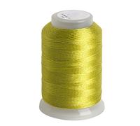 Embroidery Threads 3 Strands Metallic Ice Silk Yarn DIY Handmade Weaving Bracelet Tassel Thread Crochet String Stitch Jewelry Line for Home Embroidery Machines(Tea Green)