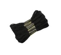 Embroidery Threads 5pcs 10pcs 20pcs Embroidery DIY Silk Line Branch Threads Similar Thread Floss Skein Cross Stitch(Black,20pcs)
