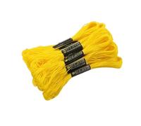 Embroidery Threads 5pcs 10pcs 20pcs Embroidery DIY Silk Line Branch Threads Similar Thread Floss Skein Cross Stitch(Yellow,10Pcs)