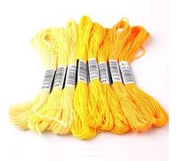 Embroidery Threads Cross Stitch Thread The 8 Cross Stitch Cotton Embroidery Thread Floss Sewing Skeins Craft Dofferent Gradient Color Embroidery Thread(Color:M-1)