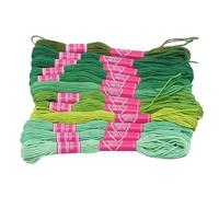 Embroidery Threads Cross Stitch Thread The Unique Style 6 Cotton Embroidery Floss Sewing Skeins Craft Dofferent Gradient Color(Green)