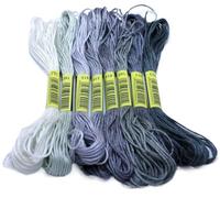 Embroidery Threads Cross Stitch Thread The Unique Style 8 Cotton Embroidery Floss Sewing Skeins Craft Dofferent Gradient Color(M-9)