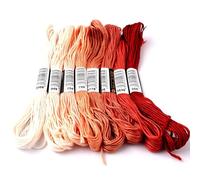 Embroidery Threads Cross Stitch Thread The Unique Style 8 Cotton Embroidery Floss Sewing Skeins Craft Dofferent Gradient Color(M-16)