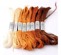Embroidery Threads Cross Stitch Thread The Unique Style 8 Cotton Embroidery Floss Sewing Skeins Craft Dofferent Gradient Color(M-15)
