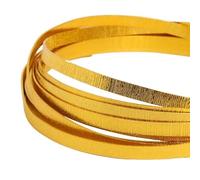 Embrossed Flat Anodized Aluminum Wire Gold Silver Coffee Black Soft 5mmx1mm 3M Carving Embossing Wrap Beads Craft Jewelry(Gold)