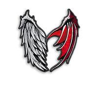 EMBROVERSE Angel and Demon Wings Large Back Patch - Halloween Cosplay Accessory - Embroidered Iron On - 12.2 x 13.8 inches