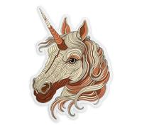 EMBROVERSE Brown Fantasy Unicorn Embroidered Back Patch - Oversized Iron-On Mystical Appliqué in 4 Colors for Fairy-Core Jackets, Vests & Festival Bags 12.9 × 18.1 inches