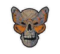 EMBROVERSE Death Moth Skull Back Patch, Large Gothic Death's Head Moth Iron-On Sew-On Embroidered Applique for Denim Jackets Vests, Occult Memento Mori Witchy Decor, Large 13.4 x 14.6 inches