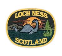 EMBROVERSE Loch Ness Scotland Patch - Nessie Monster Landscape Embroidered Iron On - Scottish Cryptid Travel Badge for Hats Jackets Backpacks - Size: 3 x 2.4 inches