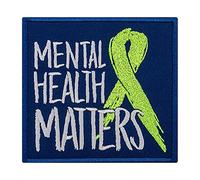 EMBROVERSE Mental Health Matters Patch - Embroidered Iron On Patches - Size: 4.3 x 4.1 inches