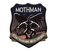 EMBROVERSE Mothman Patch - Embroidered Point Pleasant West Virginia - Embroidered Patch - Iron On - 4.1 x 5 inches (10.5 x 12.6 cm)