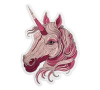 EMBROVERSE Pink Fantasy Unicorn Embroidered Back Patch - Oversized Iron-On Mystical Appliqué in 4 Colors for Fairy-Core Jackets, Vests & Festival Bags 12.9 × 18.1 inches