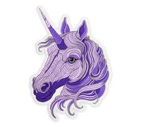 EMBROVERSE Purple Fantasy Unicorn Embroidered Back Patch - Oversized Iron-On Mystical Appliqué in 4 Colors for Fairy-Core Jackets, Vests & Festival Bags 12.9 × 18.1 inches