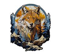 EMBROVERSE Realistic Wolf Head Large Back Patch - Forest Guardian, Nature Spirit Wild Animal, Outdoor Adventure Embroidered Iron-On Jacket Accessory, 8.4 x 10 inches